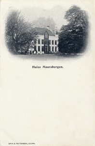 13643 Gezicht op de voorgevel van het kasteel Maarsbergen met omringend park (Maarnse Grindweg 30-36) te Maarsbergen ...